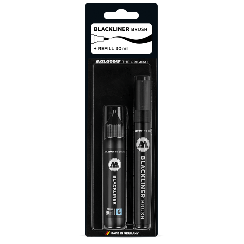 Molotow Blackliner Brush + Refill Set