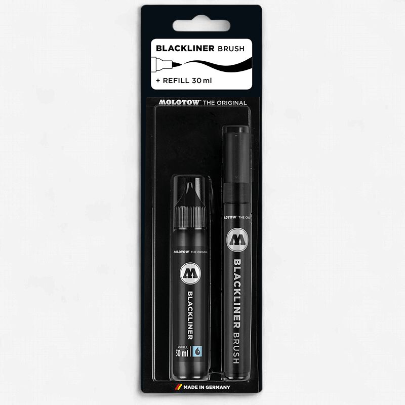 Molotow Blackliner Brush + Refill Set