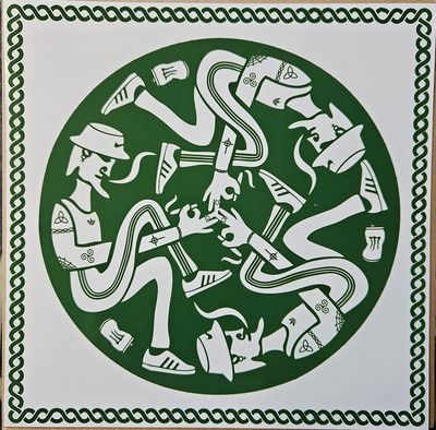 Sam Wallace - "Pictish Paradiso" Giclee Print 20cm x 20cm