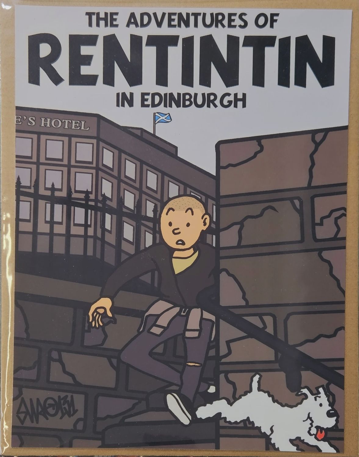 Sam Wallace - "The Adventures of Rentintin" Giclee Print A4