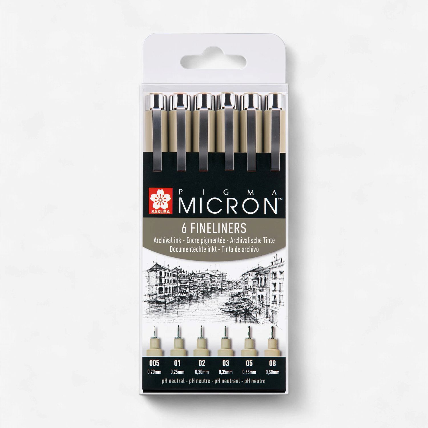 Sakura Pigma Micron Fineliners - 6-Set