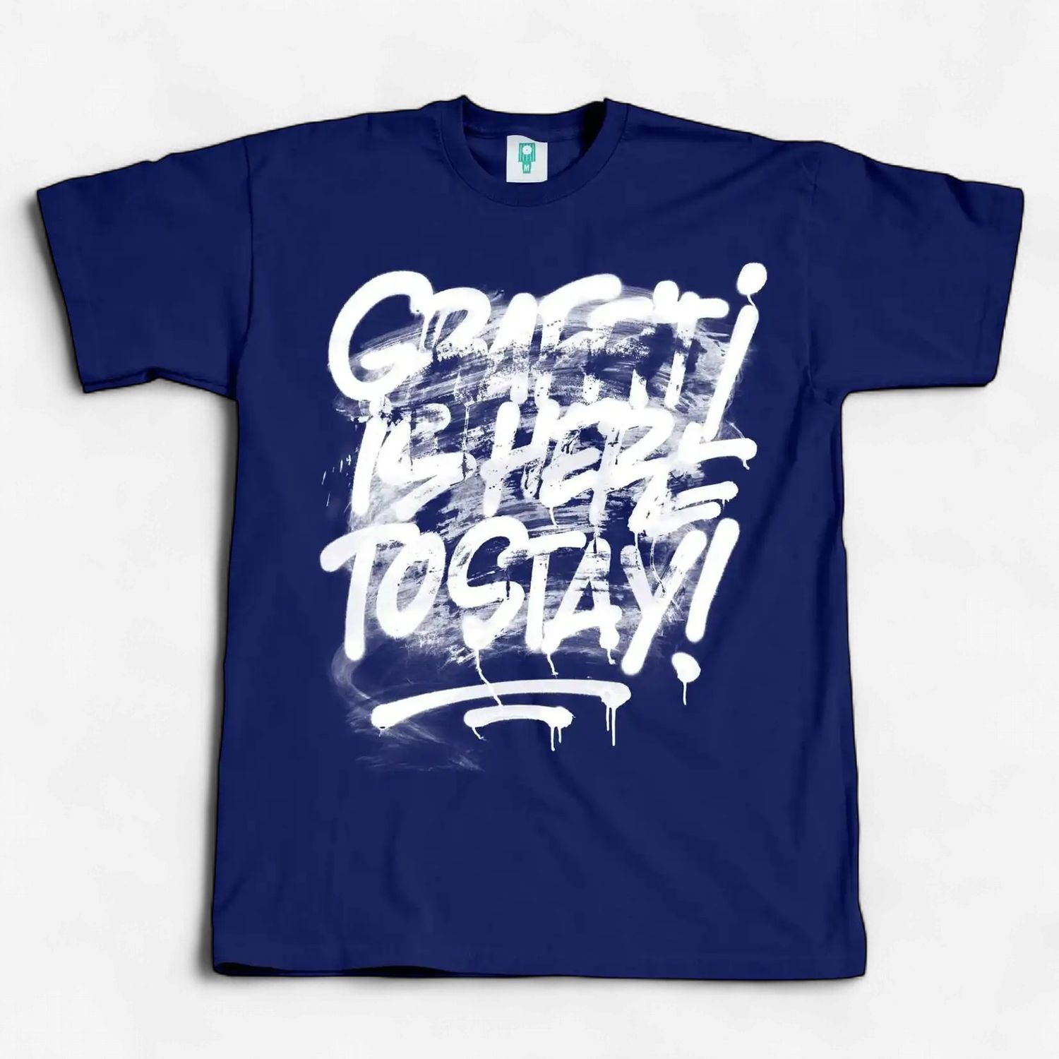 Montana 'Graffiti Is Here To Stay' Buff T-Shirt By Thierry Furger - Navy Blue, Size: Medium