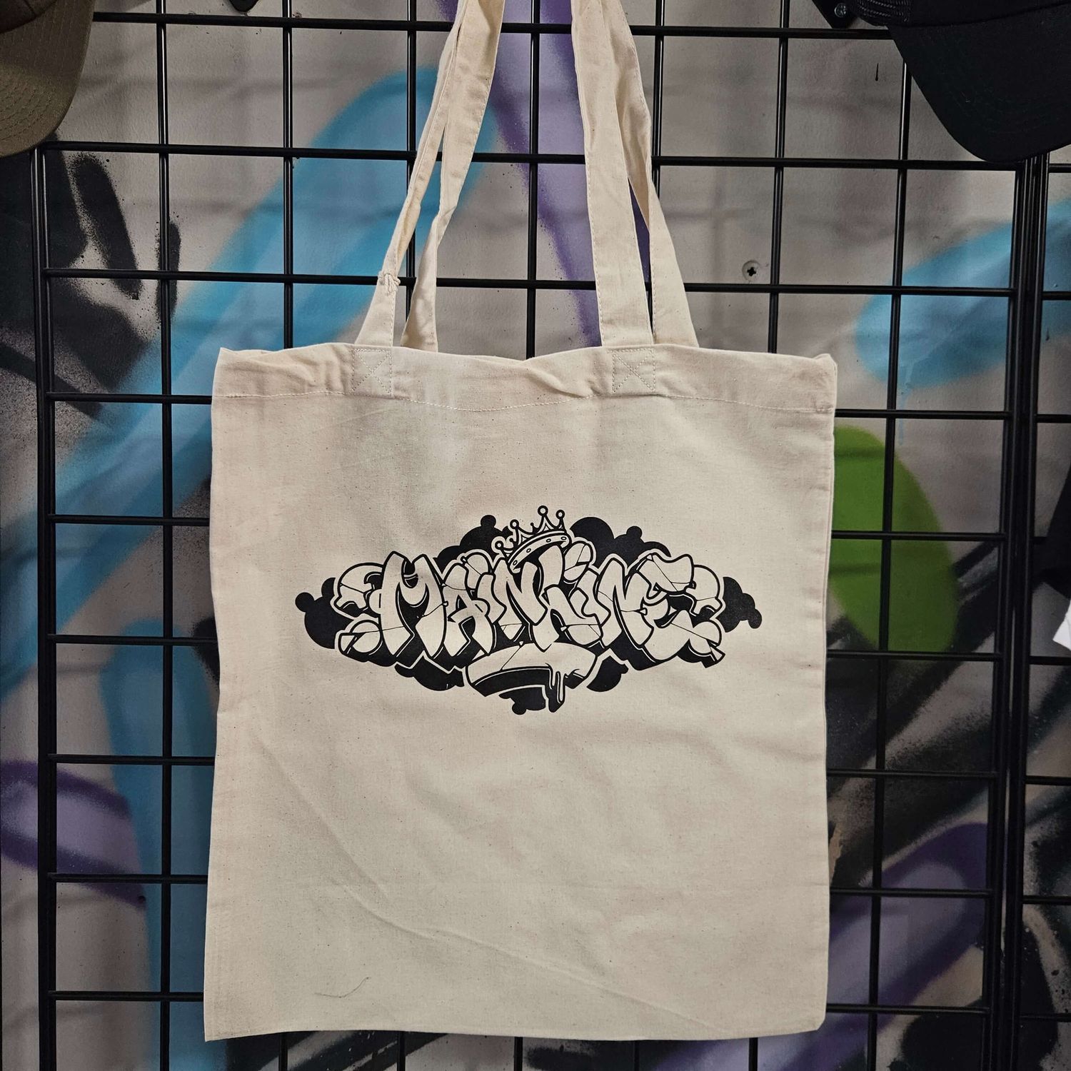 Mainline x Sole MSC Black Print Tote Bag, Colour: Natural Raw
