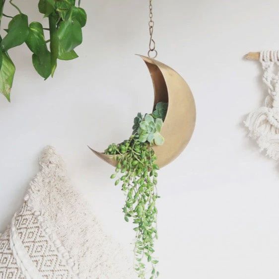 Brass Moon Planter