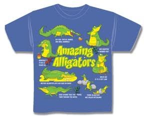 T-Shirt - Youth Blue Gator Glow, Size: XS