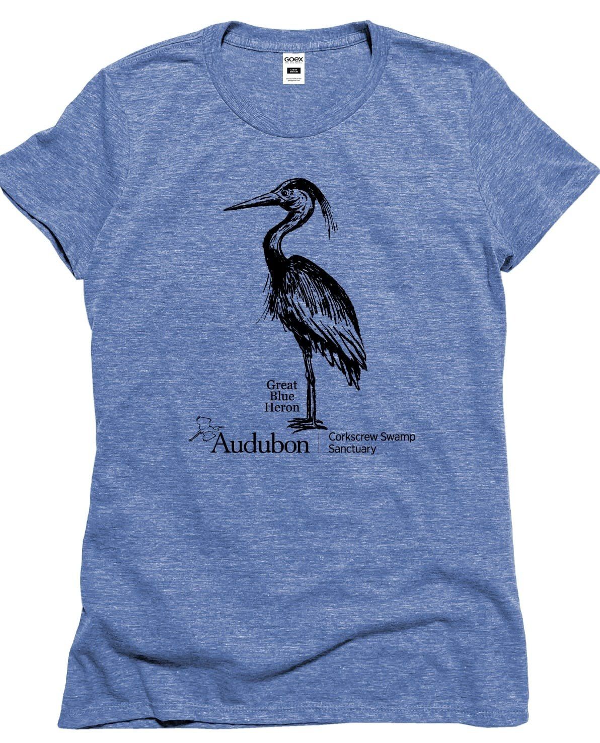 Ladies T-Shirt - Great Blue Heron, Size: S