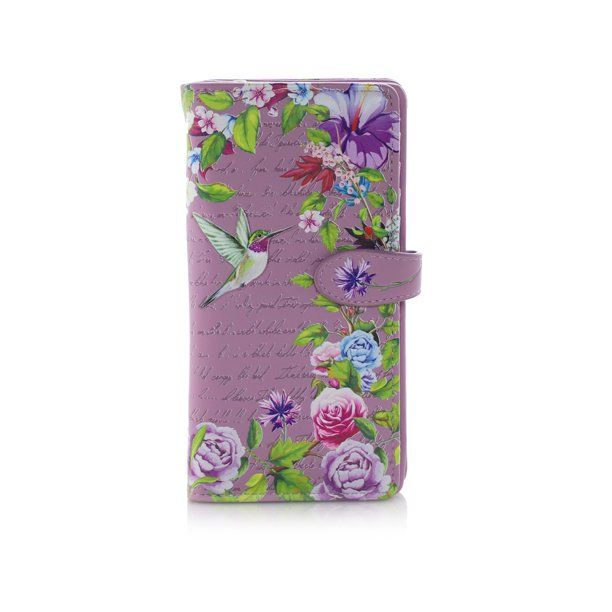 Wallet - Hummingbird Purple L