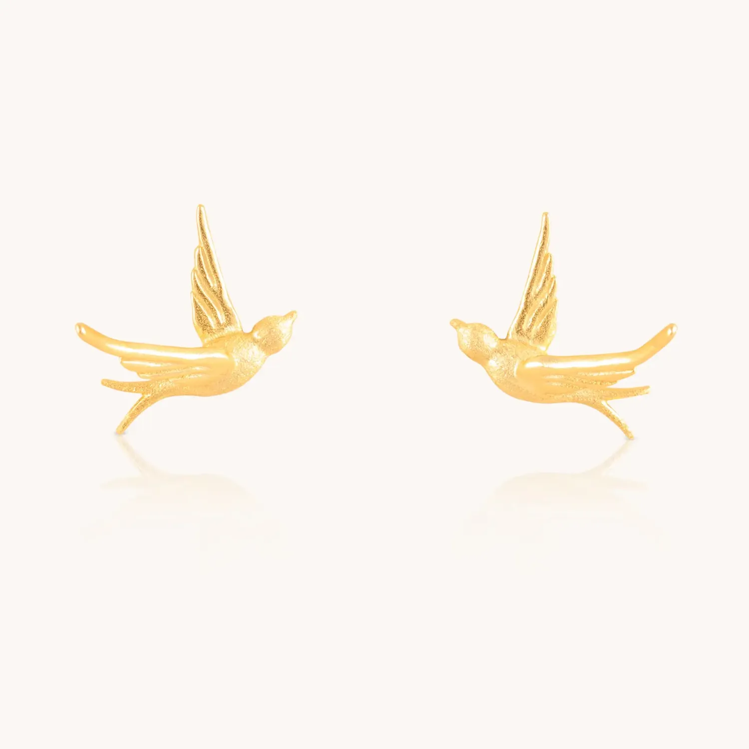 Gold Bird Earrings