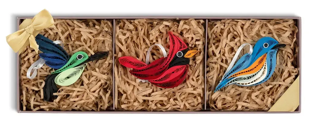 Quilling Card Ornaments - set of 3