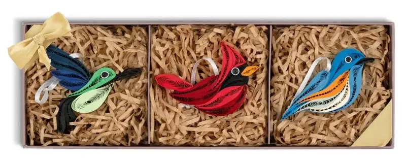 Quilling Card Ornaments - set of 3