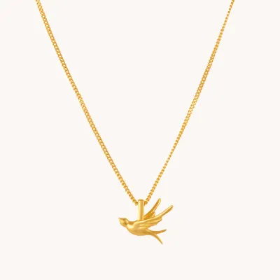 Necklace - Pendant Bird Gold