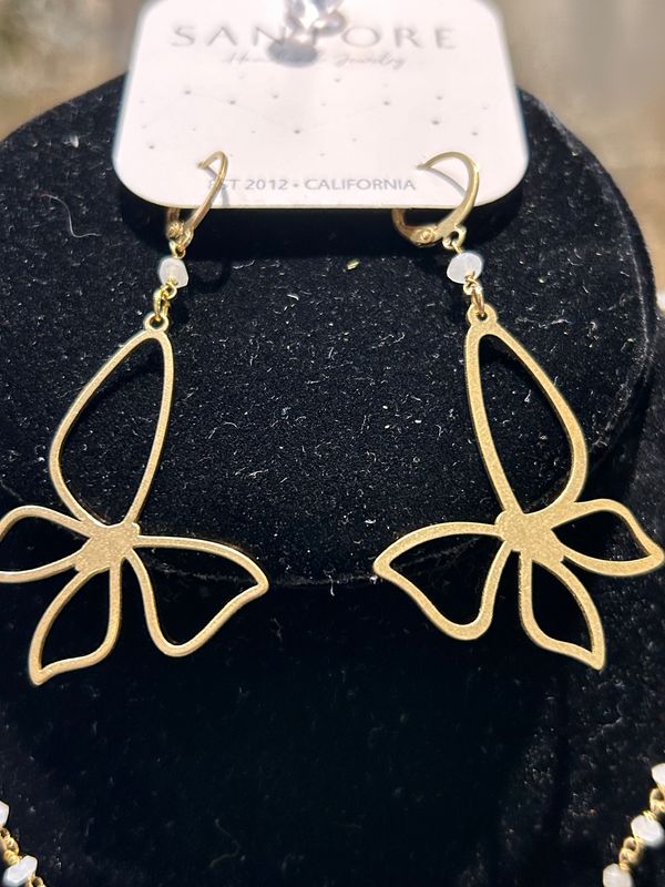 Earrings - Belora Butterfly Moonstone