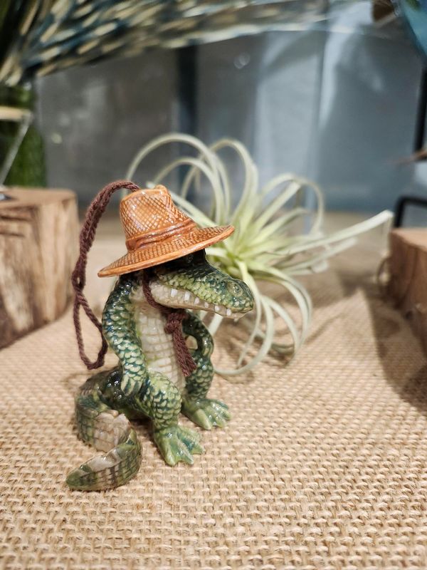 Ornament - Alligator with Everglades Hat