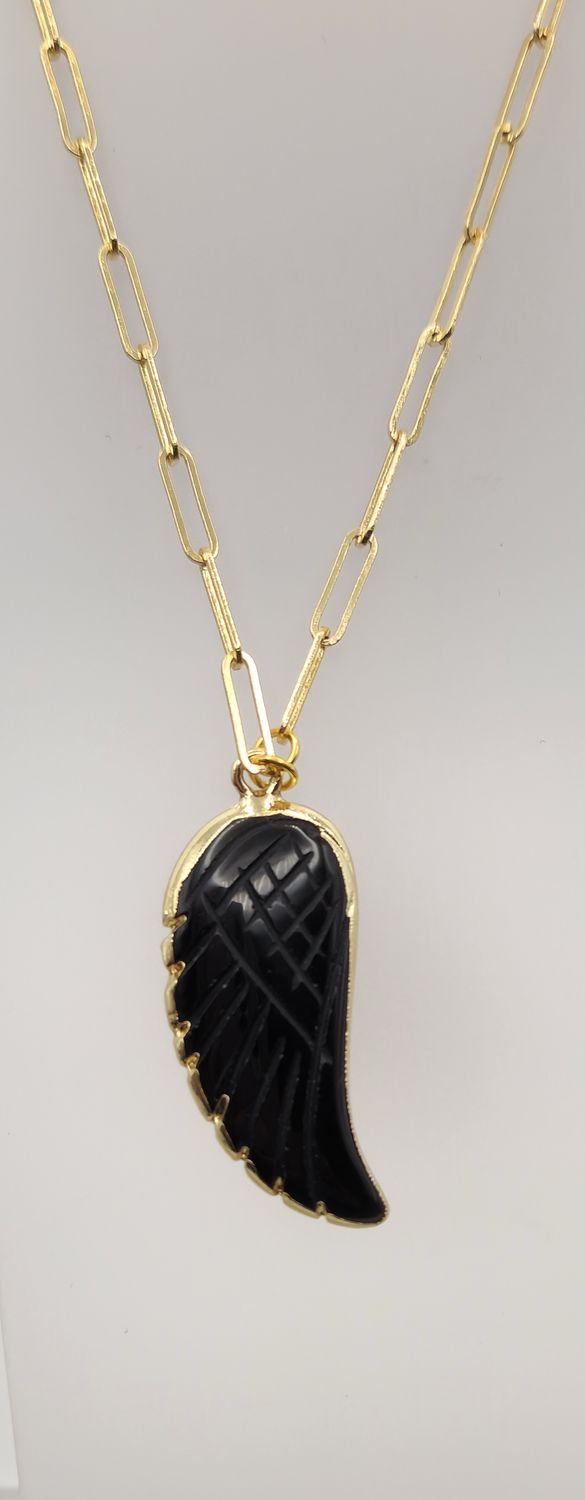 Necklace - Angelia Wing Onyx