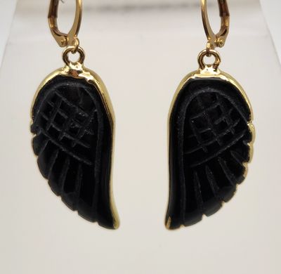 Earrings - Angelica Wing Onyx