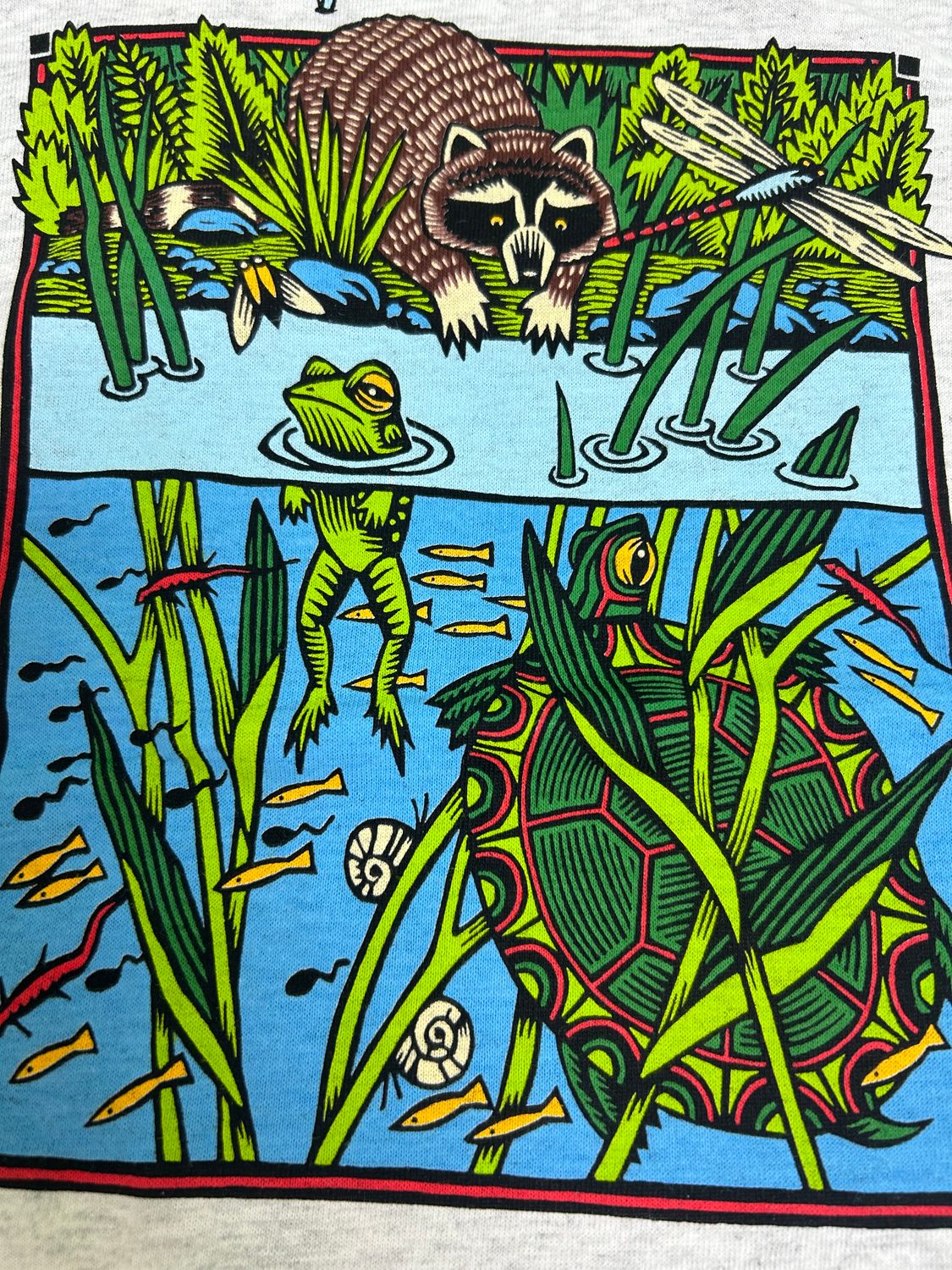 T-Shirt-Youth Pond Scene, Size: XS