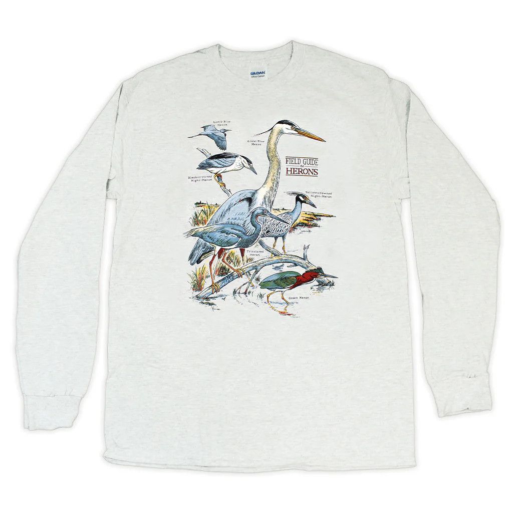Long Sleeve Field Guide to Herons, Size: S