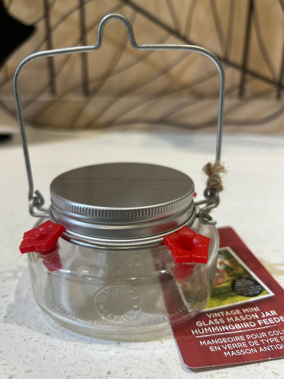 Birdfeeder - Mini Mason JarHummingbird  Feeder