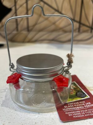 Birdfeeder - Mini Mason JarHummingbird  Feeder