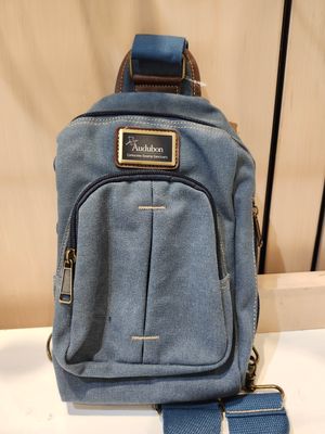 Blue Canvas Sling Purse