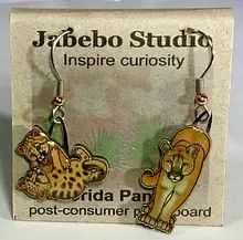 Jabebo Earrings - Animals, Design: Panther