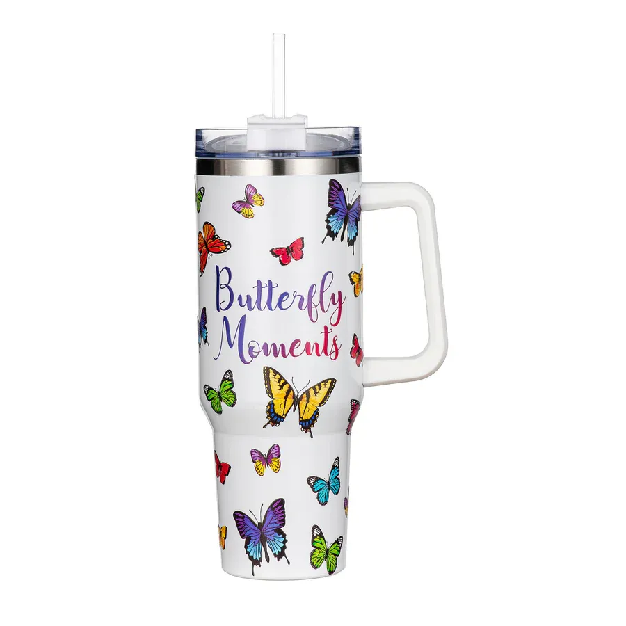 Cup - Stainless Steel Butterfly Moments
