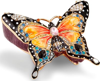 Trinket Box - Yellow  Butterfly 3112y