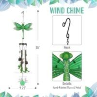Wind Chime - Green Garden Dragonfly