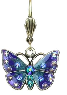Earrings - Enamel Crystal Butterfly
