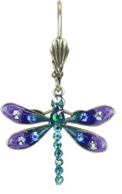 Earrings - Enamel Crystal Dragonfly