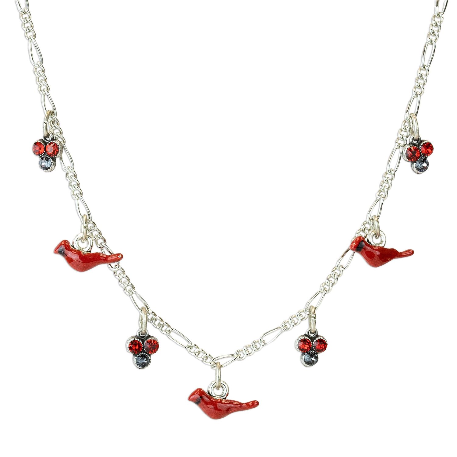 Necklace - Crystal Cardinal Charms