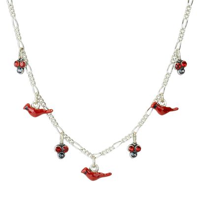 Necklace - Crystal Cardinal Charms