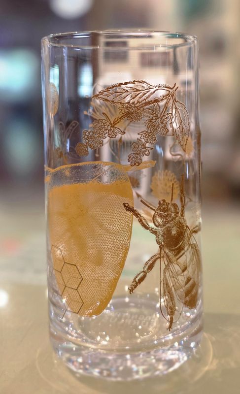 Drinking Glass - Honey Bees