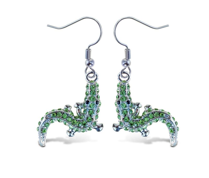 Earrings - Sparkling Alligator