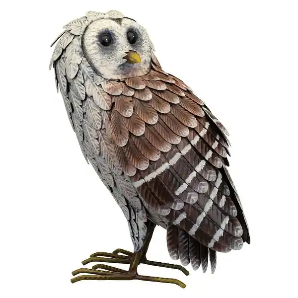 Figurine - Metal Standing Barn Owl