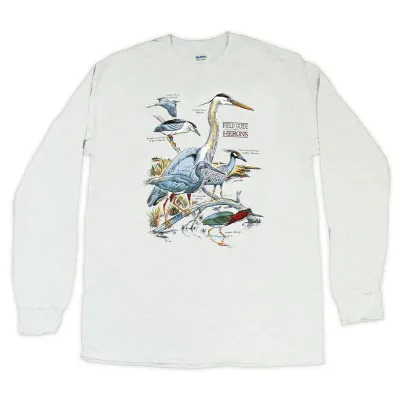 Long Sleeve Field Guide to Herons Shirt