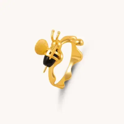 Ring - Gold Honeybee with Drip