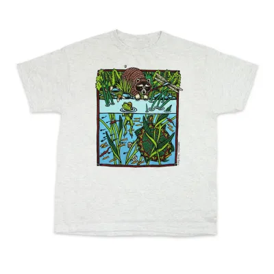 T-Shirt-Youth Pond Scene