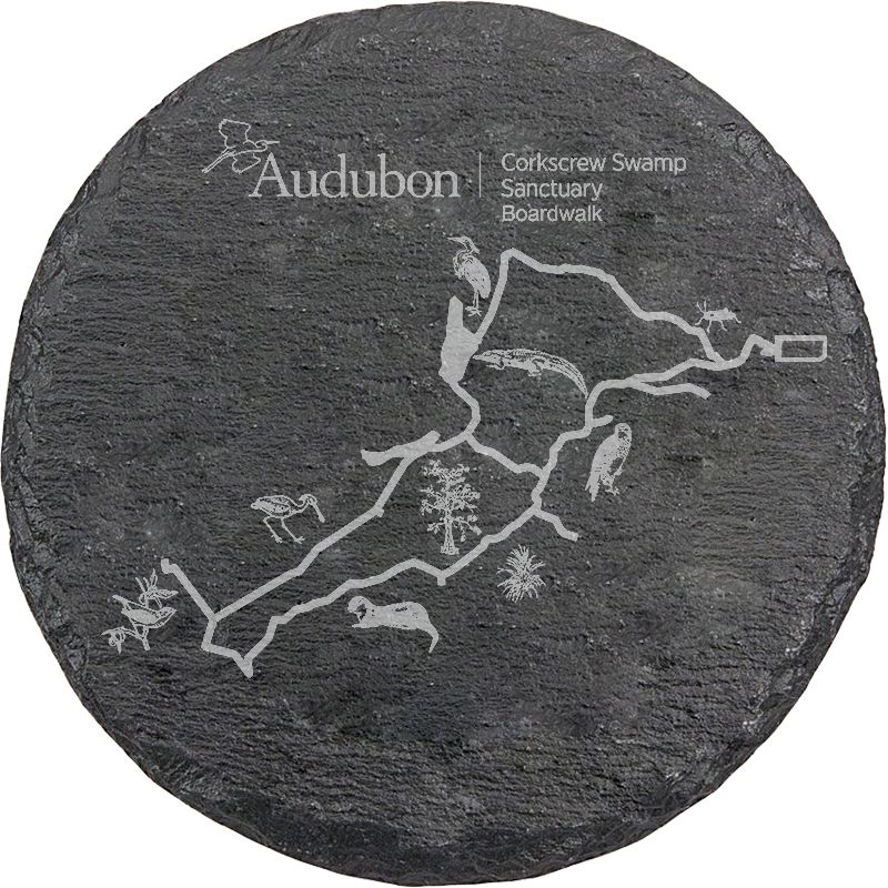 Coaster - Round Slate with Boardwalk