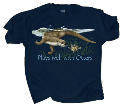 T-Shirt - Plays Well with Otters