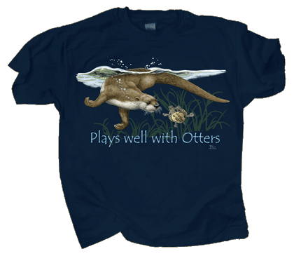 T-Shirt - Plays Well with Otters