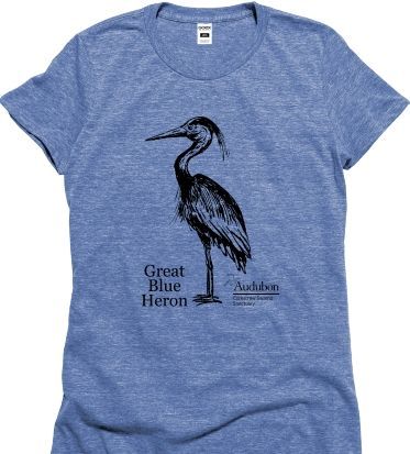 Ladies T-Shirt - Great Blue Heron, Size: S