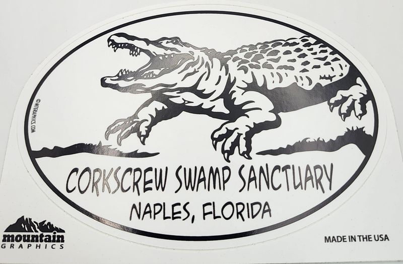 Sticker Alligator Oval Vinyl