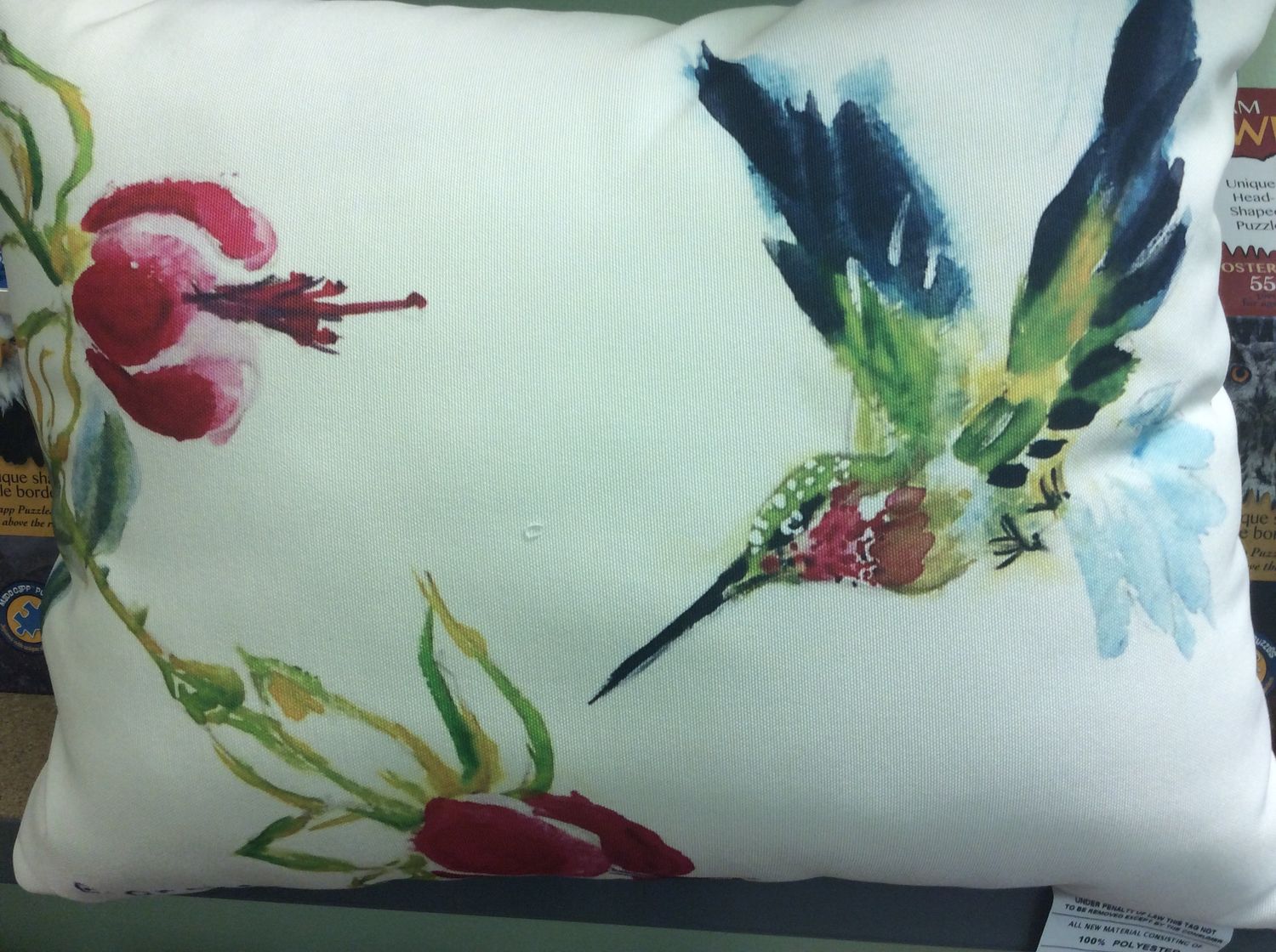 Pillow Hummingbird 16x20