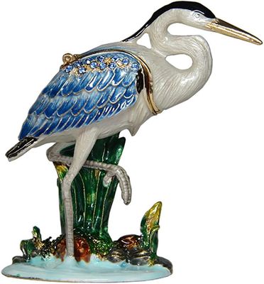 Trinket Box - Blue Heron 4056