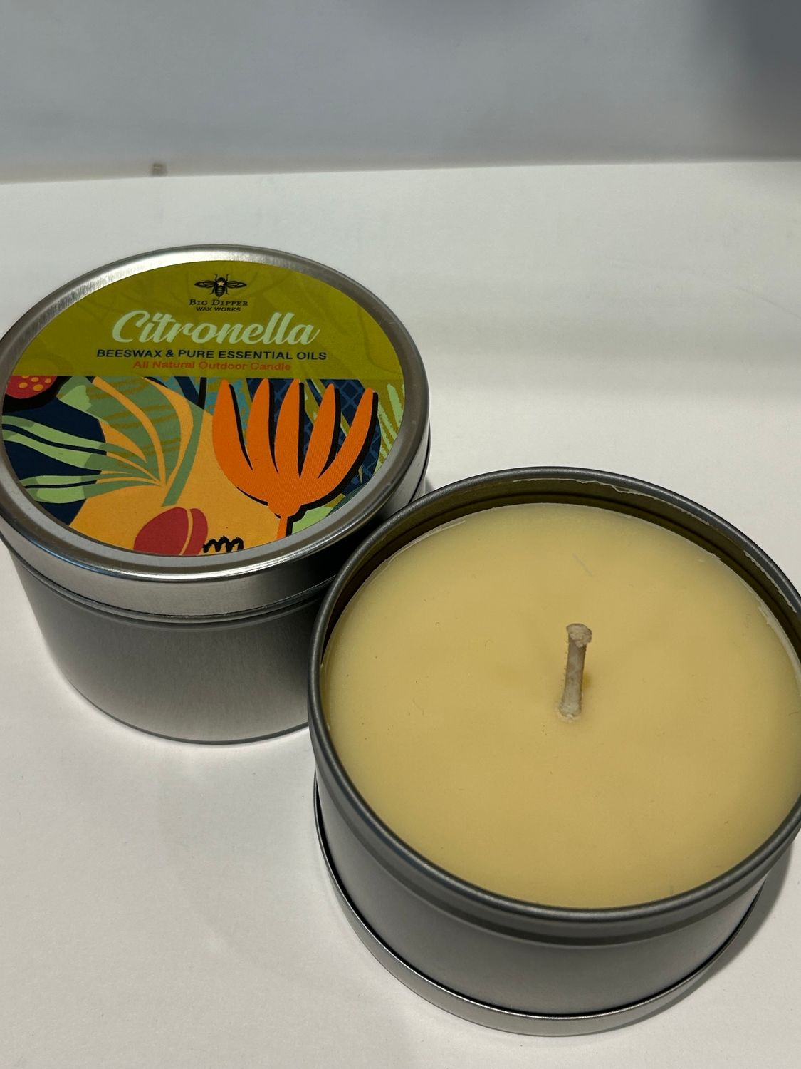 Candle - Beeswax Citronella Tin