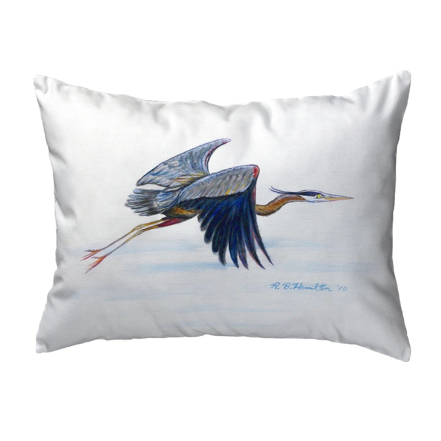 Pillow - Flying  Heron 11x14