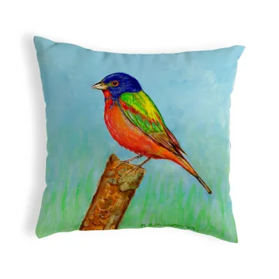 Pillow - Painted Bunting 12x12