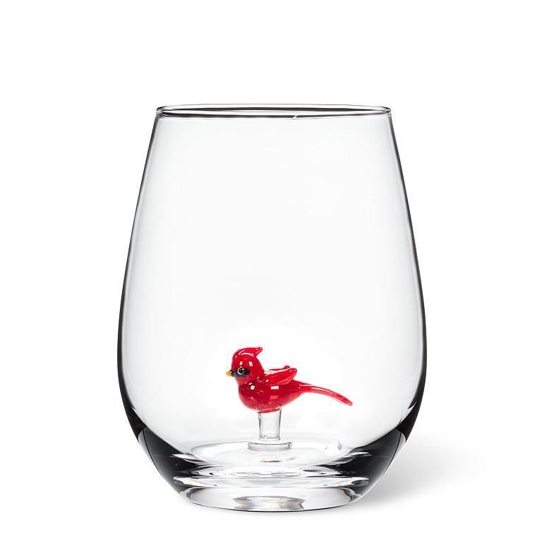 Wine Glass Cardinal w/ Crest