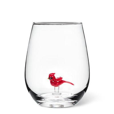 Wine Glass Cardinal w/ Crest
